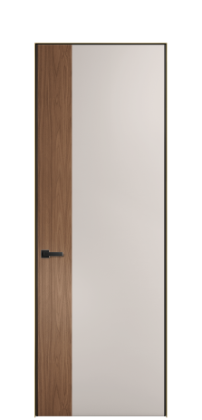 Дверь межкомнатная Дуэт 19 Цвет Дымчатый Покрытие ЭМАЛИ Эмаль Наличник Скрытый короб золото Цена 55213