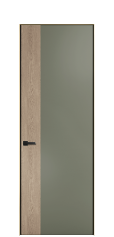 Дверь межкомнатная Дуэт 19 Цвет Зеленый Покрытие ЭМАЛИ Эмаль Наличник Скрытый короб золото Цена 56877